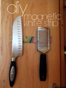 DIY Home Hacks magnetic knife strip